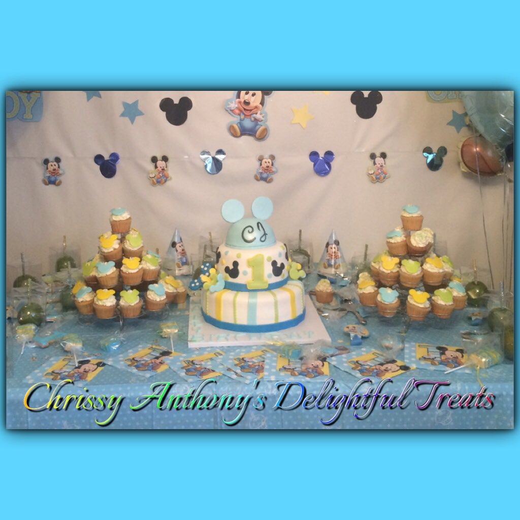 Baby Mickey Mouse Themed Treats Table