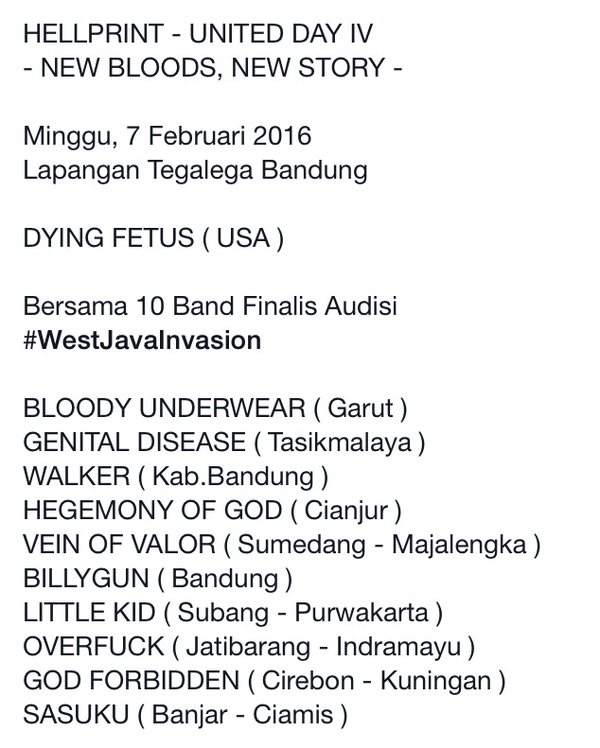 Ini Baru Lineup Pertama, Tunggu Lineup Kedua &amp; 5 Band Submit Via Reverbnation Yg Akan Kami Update Menyusul #EDANKEUN