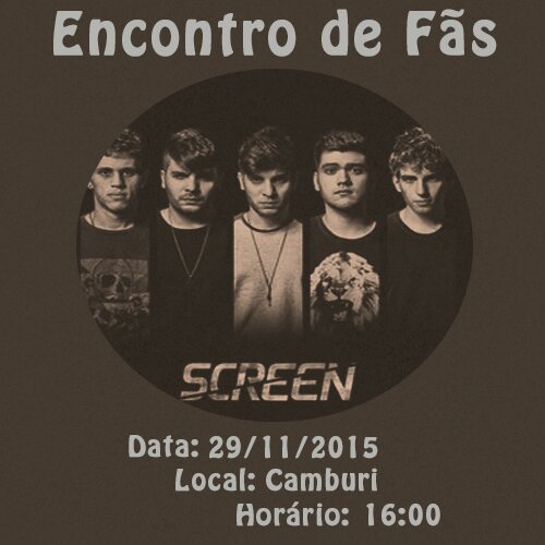 ScreenBR's tweet image. ATENÇÃO SCREENERS!!!! Encontro marcado! Vai ser um dia muito legal e descontraído. Contamos com a presença de todos.