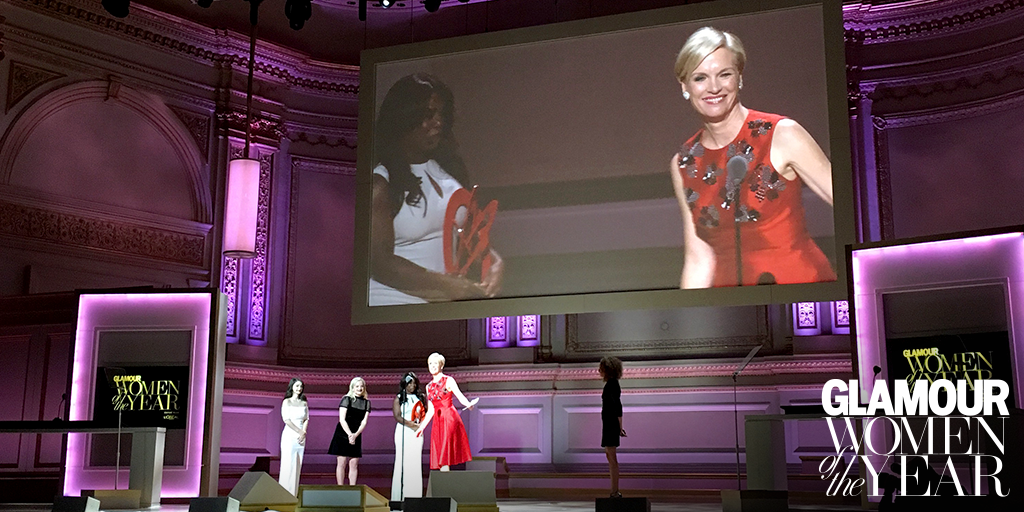 "I just want to say thanks to all the mothers, who encourage their daughters to do whatever they want."