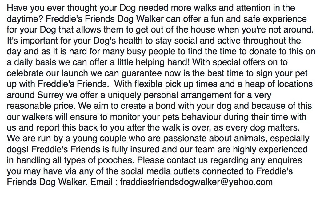 FFdogwalker's tweet image. #FreddiesFriends