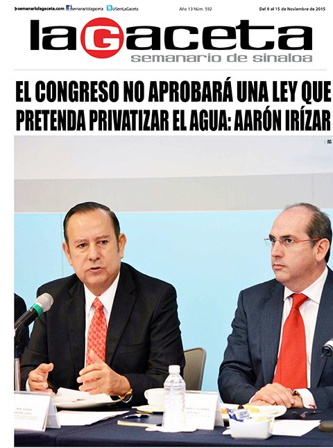 LaGacetaMemes's tweet photo. #Portada @AaronIrizar @EPN @osoriochong @conagua_mx @Conagua_Sinaloa @conagua_clima @ppuribe @sinaloanews https://t.co/dSjYKr1jmX