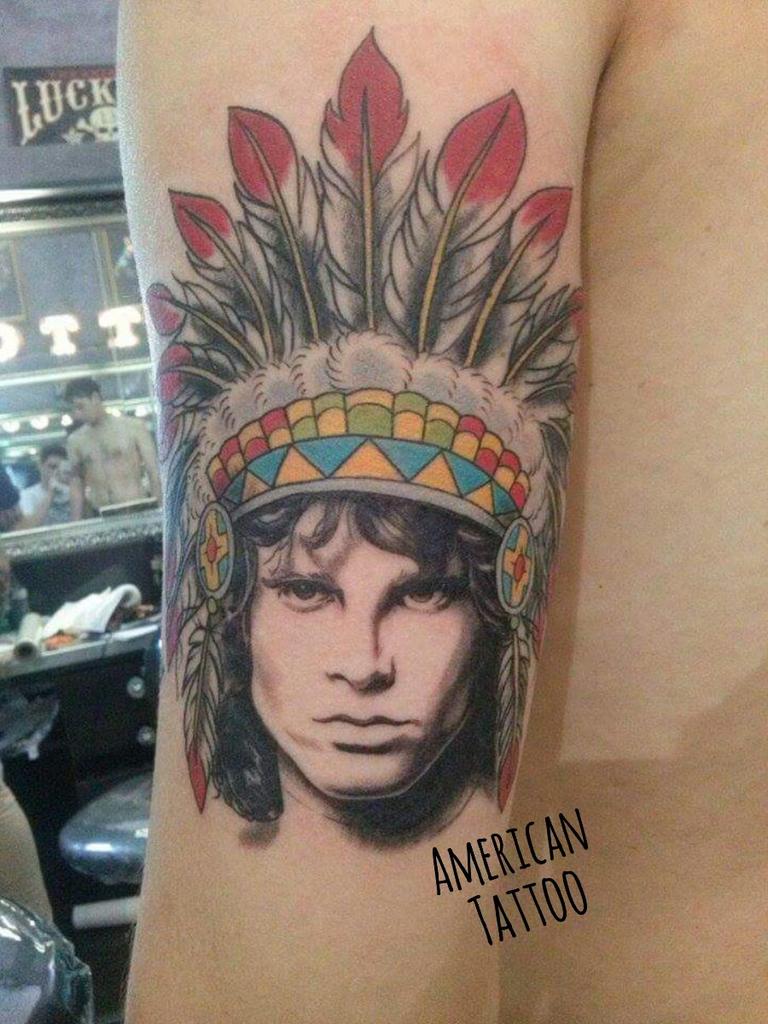 Jim Morrison traditional tattoo  Tatuajes