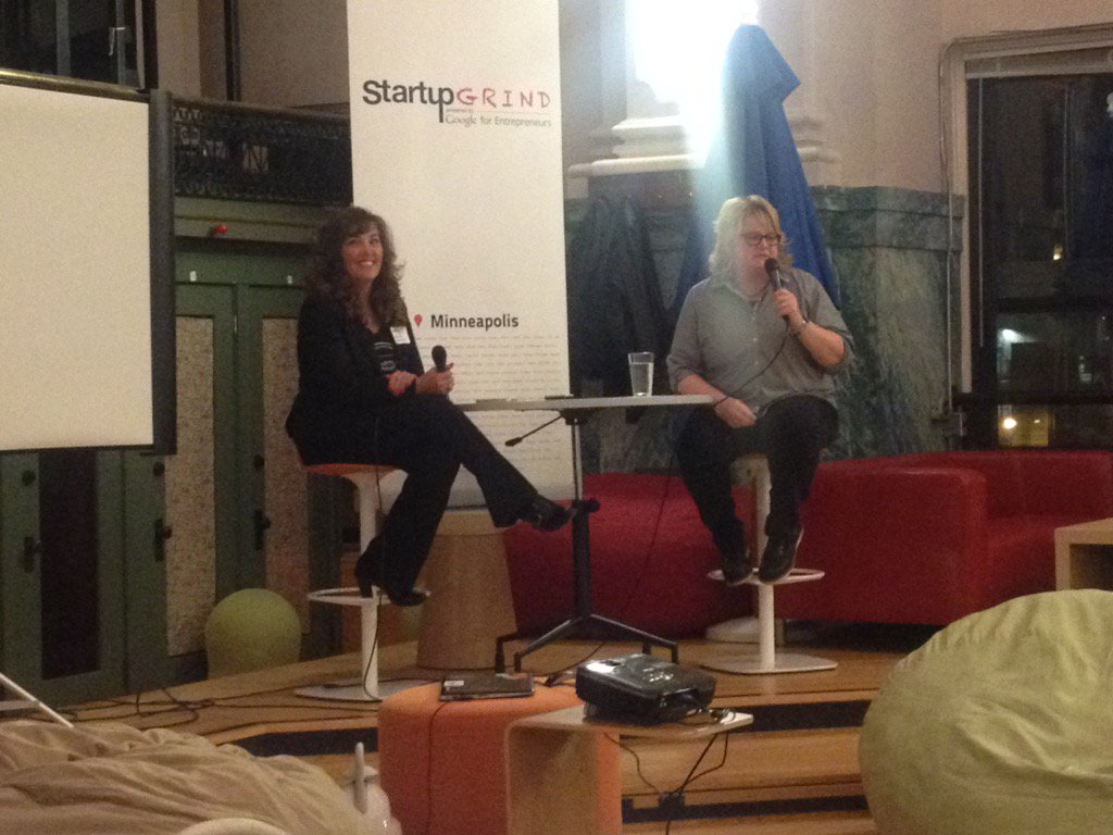 AnnettesSmiles's tweet photo. Loving the discussion and laughs at @StartupGrindMN hosted by @LoringKaveney with @Nylons. Two incredible women. https://t.co/lYTlmtP6Po