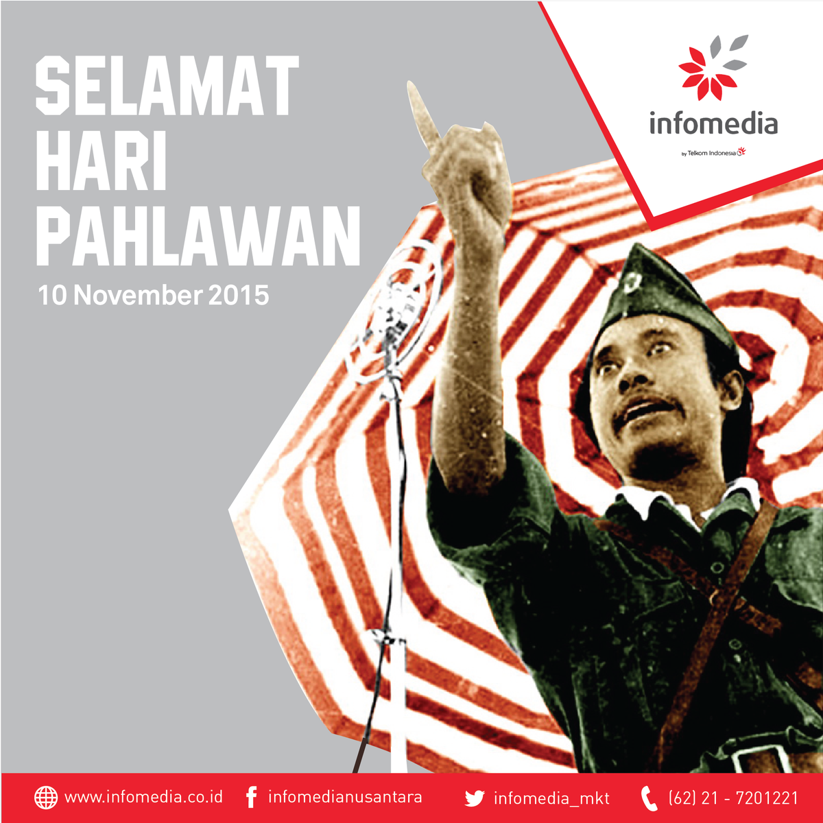 Infomedia_mkt's tweet photo. Selamat Hari Pahlawan #haripahlawan #infomedia #infomedianusantara https://t.co/E4PcSmGoU0