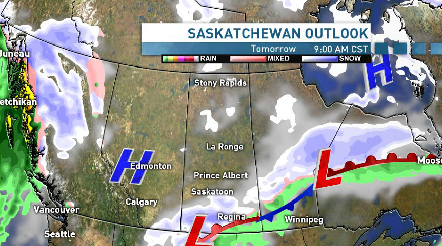ChristyCWx's tweet photo. Snow, freezing rain and even fog into Southern #Saskatchewan tomorrow #messyweather #skstorm https://t.co/TRTS910RTs