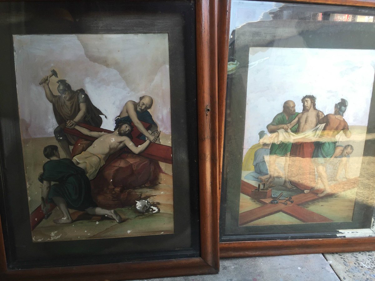 retrofunkjunk's tweet photo. Rare 1920 Paintings from burnt down Church https://t.co/JEltTzCX4z Stations of the Cross - #forsale Marrickville Syd https://t.co/UV2nUrktfN