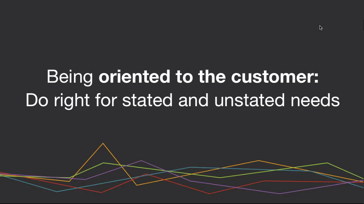 Being customer-oriented: Do right for stated and unstated reasons #futuretalks