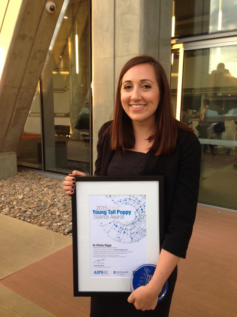 So proud of this chick <a href="/_elisha_riggs/">Elisha</a> winning a Young @TallpoppiesAIPS award last night for her work with Refugees