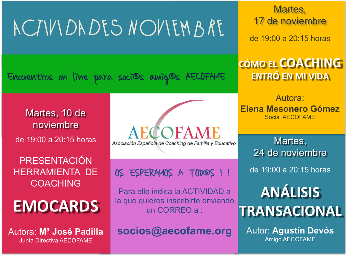 AECOFAM's tweet photo. Hoy taller   EMOCARDS,  herramienta de Coaching potenciar Inteligencia Emocional creadora, @coachalmeria https://t.co/MyYuiho1q8