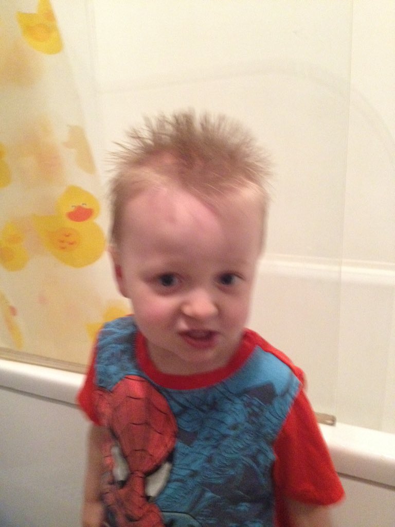 NsNicki's tweet photo. So much cuteness #myweeblondehairedblueeyedude https://t.co/YenKPF6TdN