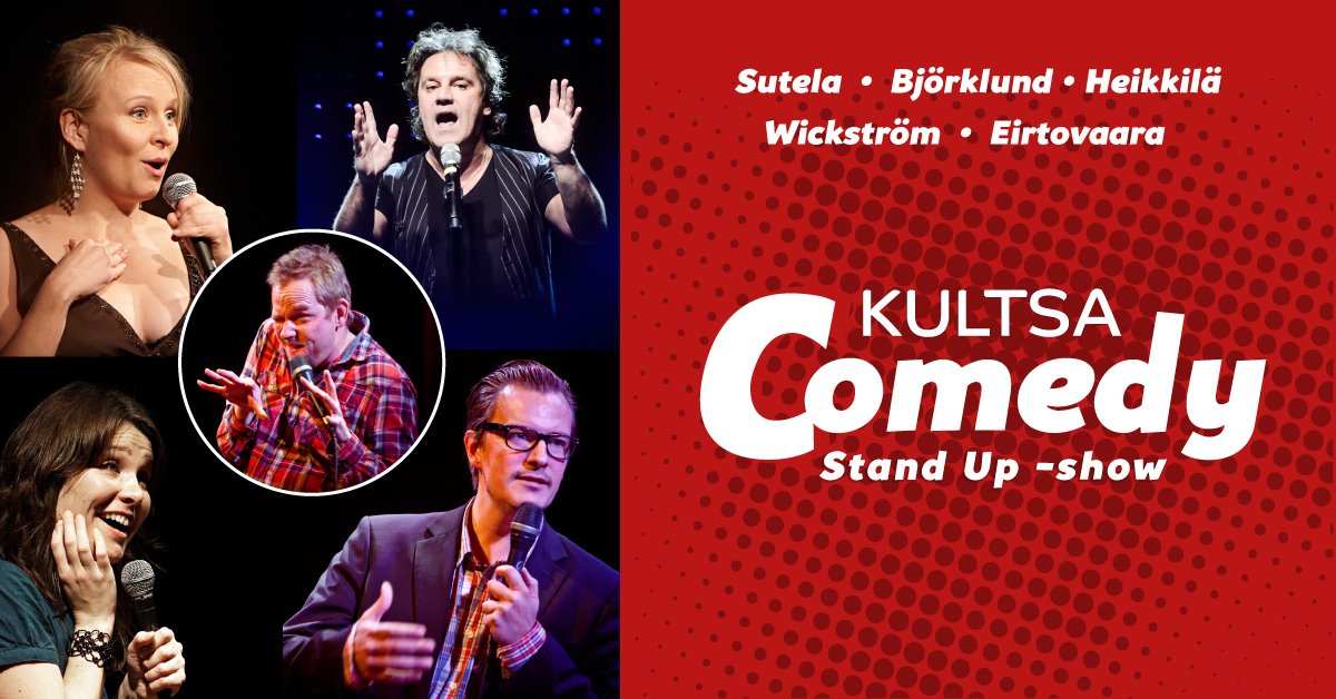 WTComedy's tweet photo. Hauskimmat pikkujoulut Kultsalla 27.11.Varaudu kipeytyviin poskilihaksiin. #Helsinki #Kulttuuritalo @Lippupalvelu https://t.co/4g41nDFtsh