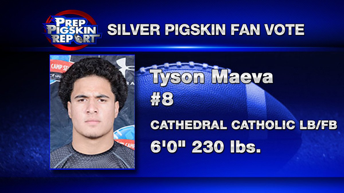 KUSIPPR's tweet photo. #SilverPigskin Fan Vote 2015: @tyson_maeva, @Donsfootball. RT to vote for Tyson.

VIDEO: https://t.co/MnLmXAERTS https://t.co/bGywpfdGVR