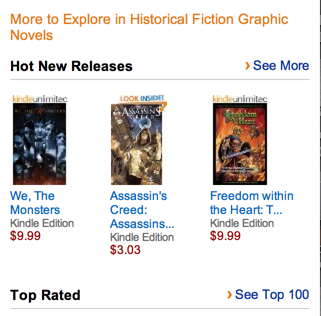 everyipub's tweet photo. WE, THE MONSTERS is #1 on Amazon's "Hot New Releases" for Historical Fiction graphic novels https://t.co/gGe7RtiqzR https://t.co/0NRHvQd6Xn