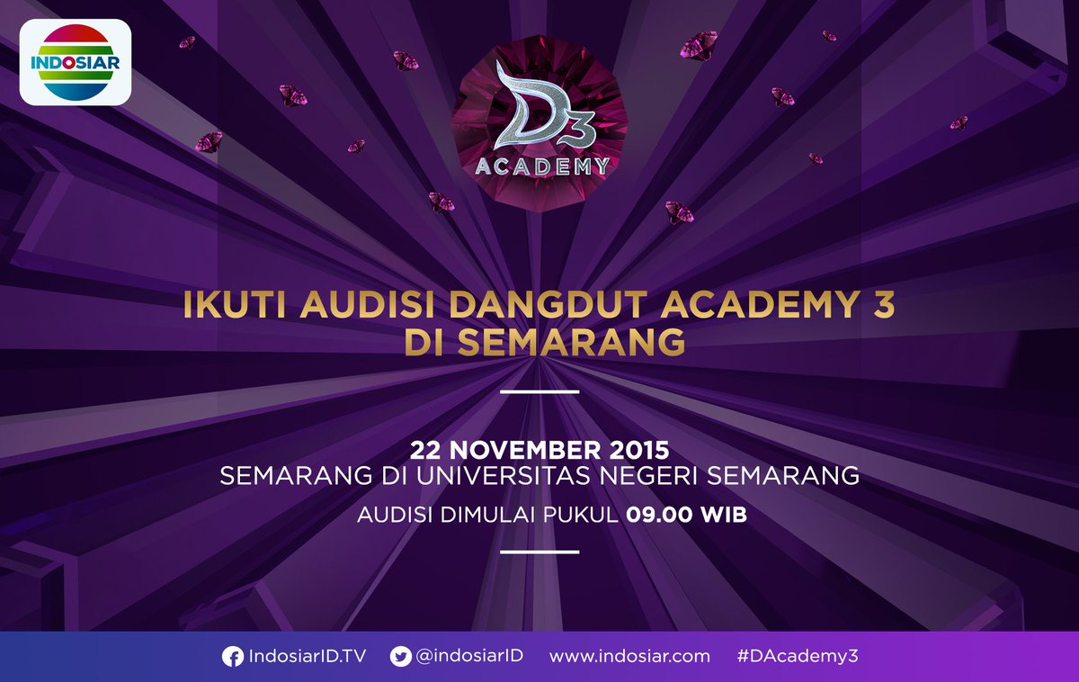 DAcademyID's tweet photo. Semarang, siap-siap yuk #AudisiDA3 akan datang ke kotamu loh!

Download formulirnya: https://t.co/lX5lJPkT2N https://t.co/fiAt4zuJan