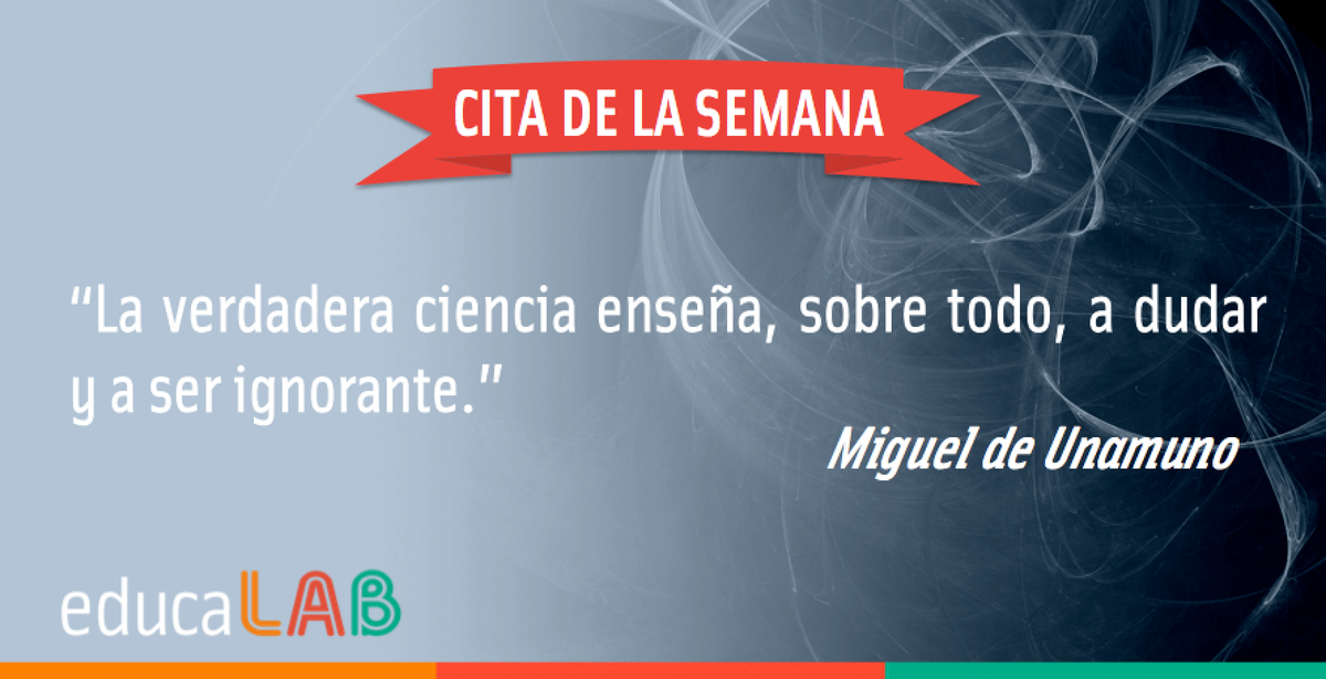 leeres's tweet photo. La verdadera ciencia enseña, sobre todo, a dudar y a ser ignorante.#MigueldeUnamuno
#CITAeducaLAB #SemanadelaCiencia https://t.co/N8S10uBrWZ