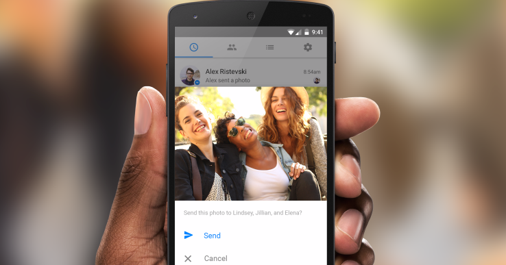 TechCrunch's tweet photo. Facebook Messenger’s new facial recognition reminds you to send your friends photos of them https://t.co/ZBwjOT3YL7 https://t.co/6PU5z8NBOq