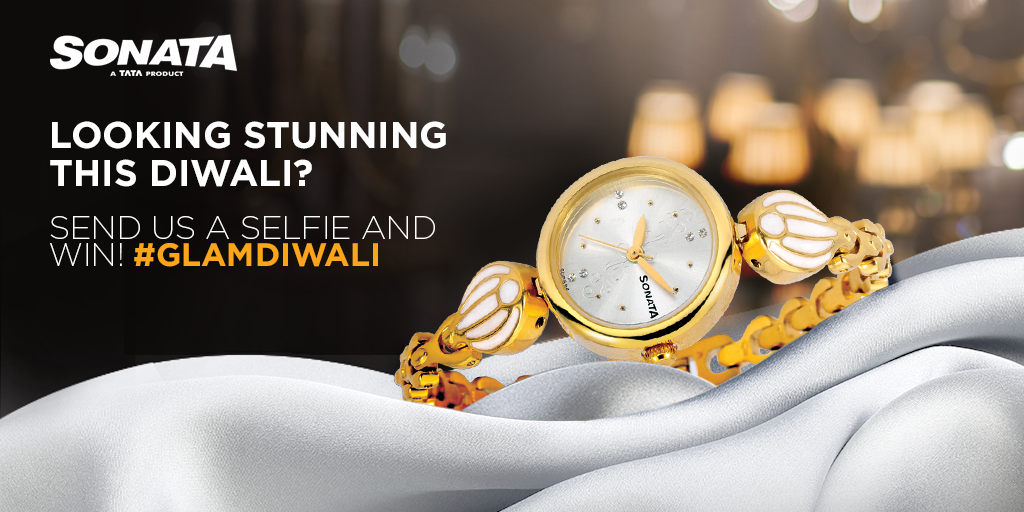 SonataWatches's tweet photo. Get gorgeous this Diwali and send us a #GlamDiwali selfie. #HappyDiwali https://t.co/1N5oAFMBqj