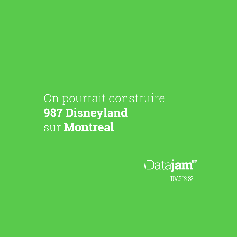 datajaming's tweet photo. On pourrait construire 987 #Disneyland sur #Montreal. #datajam #smartnumbers https://t.co/GSr7ObOE3v