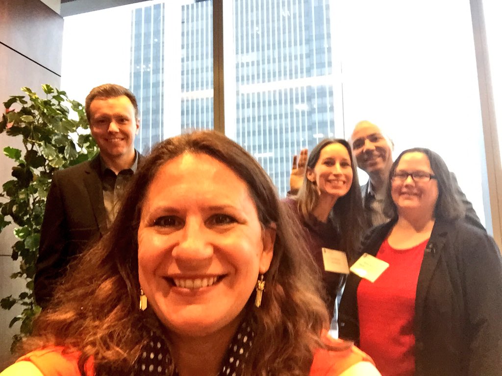 LaurenYoung's tweet photo. Panelist selfie! #fcssocial panel with @trueAnthem @blackrock @Experian_US @Fidelity at @thomsonreuters https://t.co/cYIOW7EYXA