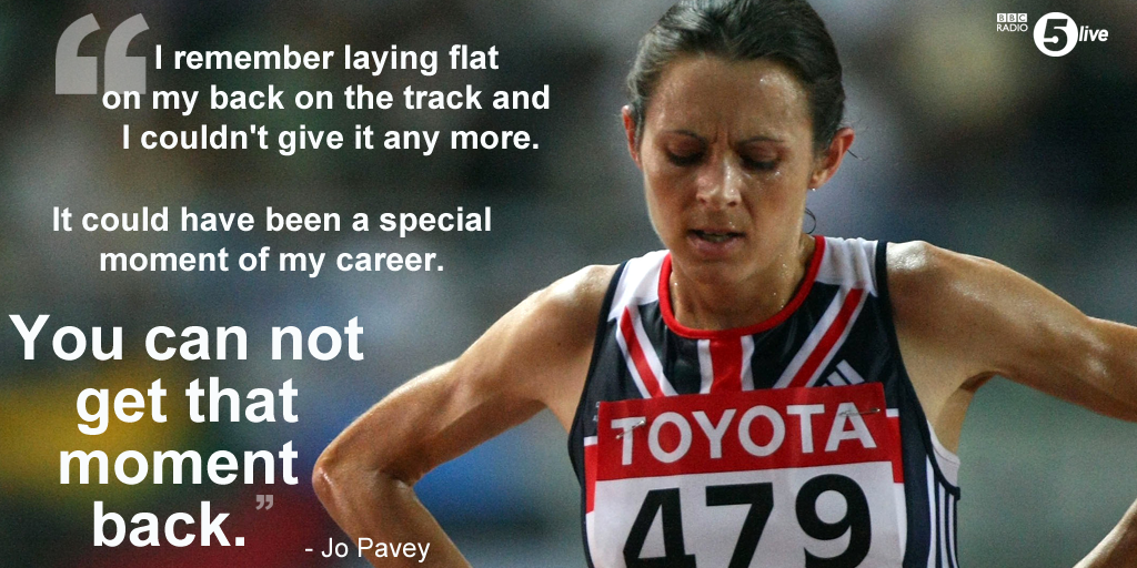bbc5live's tweet photo. Athlete @jopavey on losing out to a doper at the World Championships in 2007 https://t.co/zJ9S2ars6V