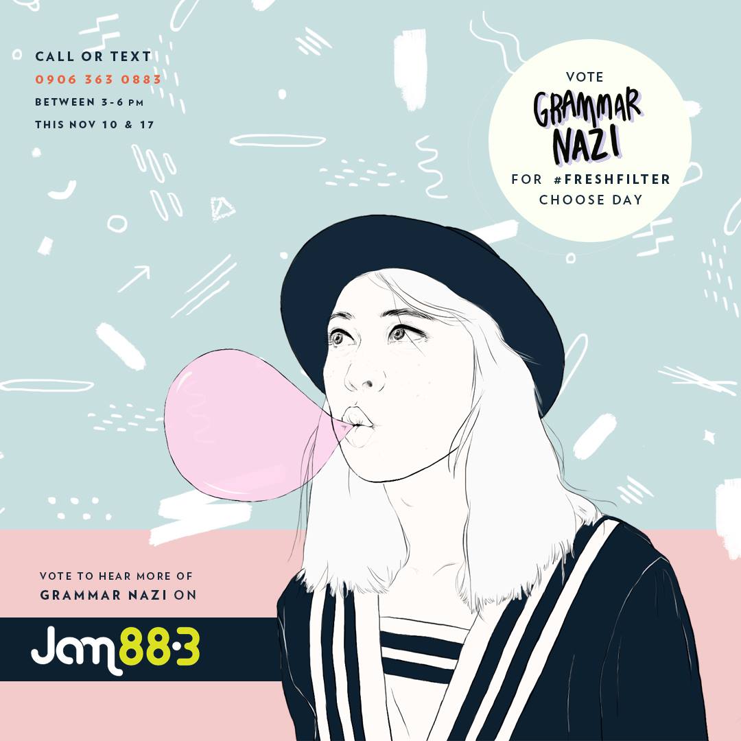 celinieee's tweet image. Vote @reeseypeasy's Grammar Nazi for #FreshFilter! Just text "Grammar Nazi by Reese Lansangan" to 09063630883 GOOOO