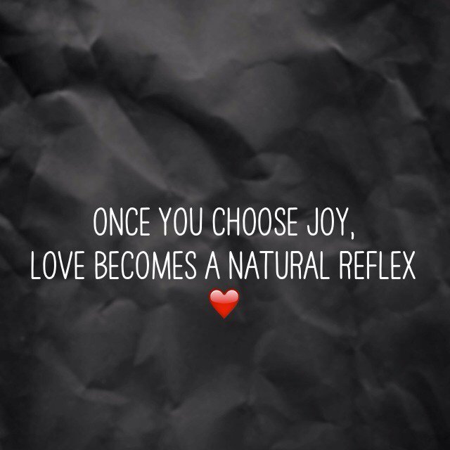 gberg8's tweet photo. Joy is a choice and love is the outcome https://t.co/RfDFWewIKi