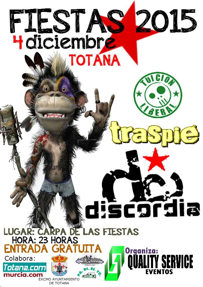 04/12/2015 Carpa de Fiestas #Totana 23:00 h. / Entrada Gratuita