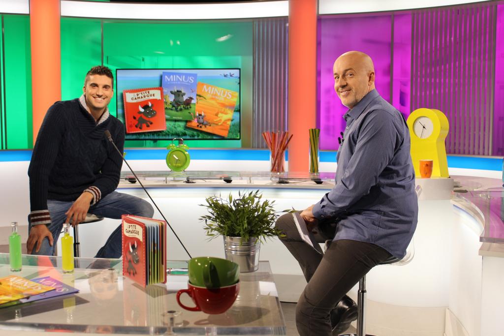 JulienRavasco's tweet photo. Sur le plateau de @F3Languedoc hier matin pour parler de Minus le taureau de Camargue #Direct #MerciFR3 https://t.co/pqS9nFbN71