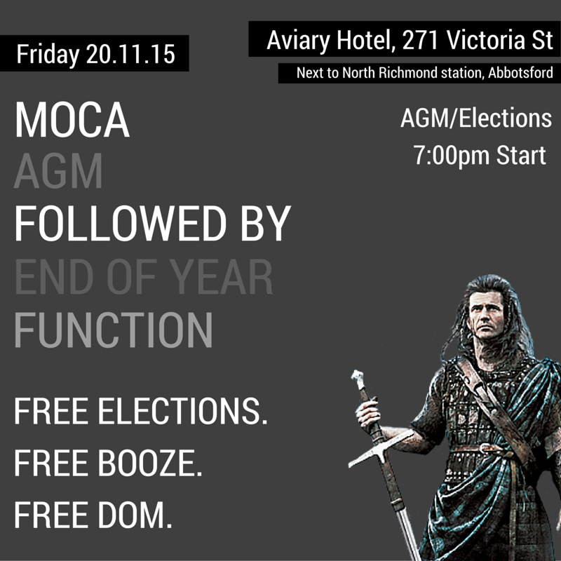 MannixCollege's tweet photo. MOCA AGM + EOY Function - Friday Nov 20th @ The Aviary: https://t.co/m42amnI9ik https://t.co/Q220dAMqlS