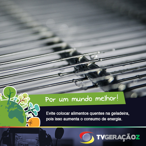 Evite guardar os alimentos quentes na geladeira; isso aumenta o consumo do aparelho.

#meioambiente #dicas