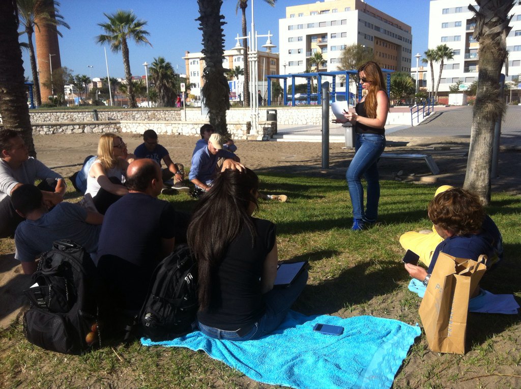 BoltAcc's tweet photo. @FlyingBizz #pitchatthebeach #startups giving useful advice from experience #colearning #boltrocks #malaga https://t.co/2npvAudahF