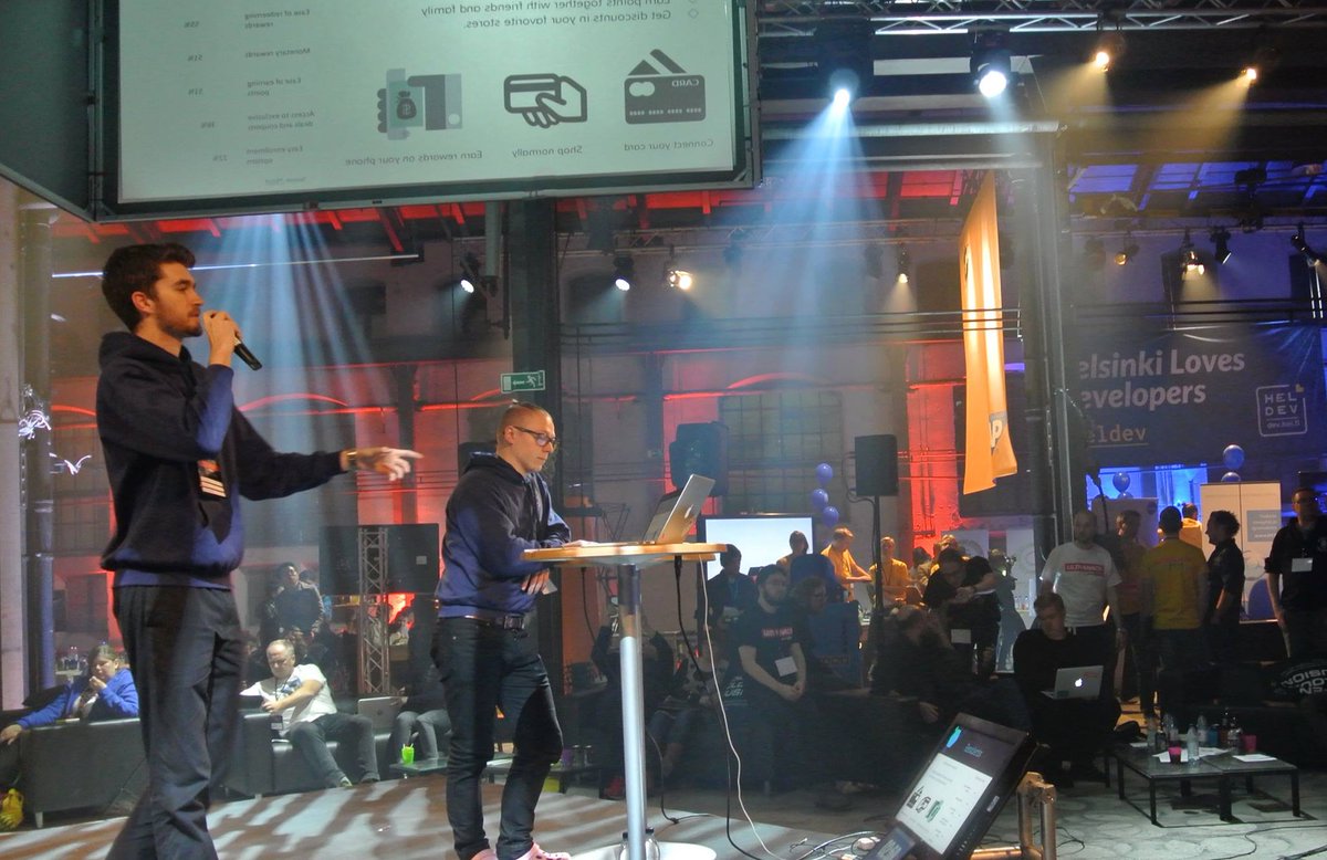 woneio's tweet photo. @woneio wins 1st place of MaaS track of #ultrahack. Pitching at the Black stage of #Slush15 this Thursday https://t.co/t4txw2cUI2