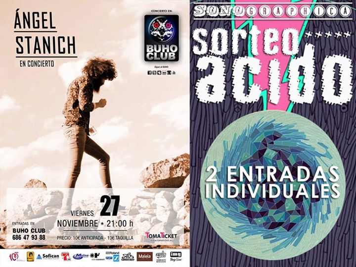 sonographica's tweet photo. ¡Sorteo de entradas para @angelstanich el próximo día 27 en @elbuholalaguna! Descubre cómo: https://t.co/RC3Ex5siVt https://t.co/0S36Faj14i
