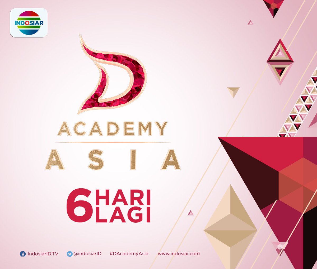 DAcademyID's tweet photo. 6 hari lagi menuju panggung #DAcademyAsia! https://t.co/YtRNId4EhI