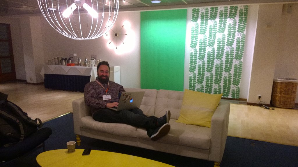 EricOverfield's tweet photo. @bniaulin hard at work, about to share what you need to know from #espc15 keynote. https://t.co/ngogyVpHYI