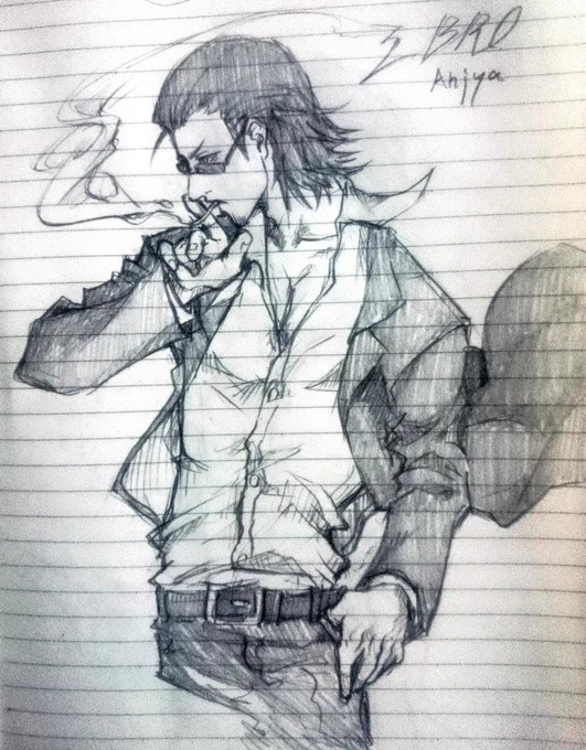 兄者さん練習。
ノート落書きですいません(^_^;)
#2bropics 