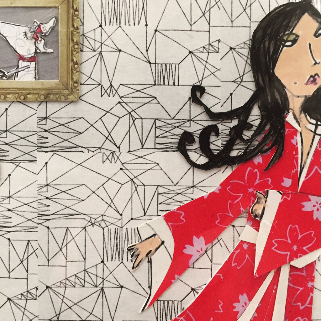 colourlivinguk's tweet photo. See some of Lauren Child's exquisite collaged illustrations. On the blog now! https://t.co/dRyCAoPI63 https://t.co/ncOoZTlQ4X