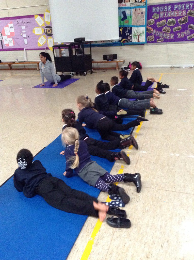 sumyranaz's tweet photo. Yoga bugs! Helping reception with our mindfulness@VicParkAcademy https://t.co/kQvInpdv91