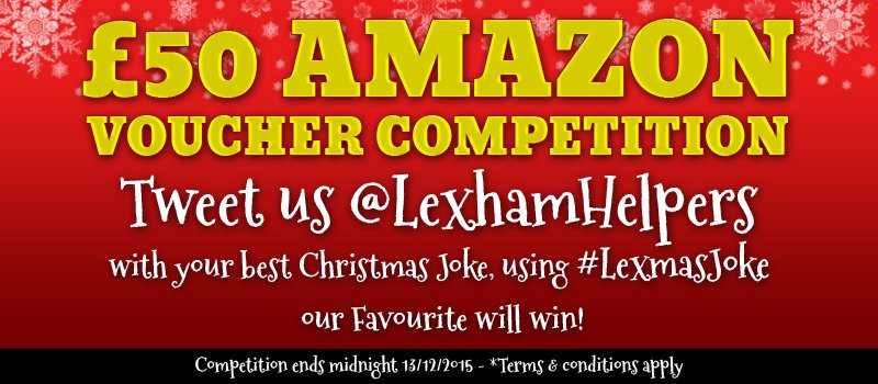 Its #competition time! Tweet us your best Christmas joke &amp; use #LexmasJoke for a chance to win a £50 Amazon voucher!