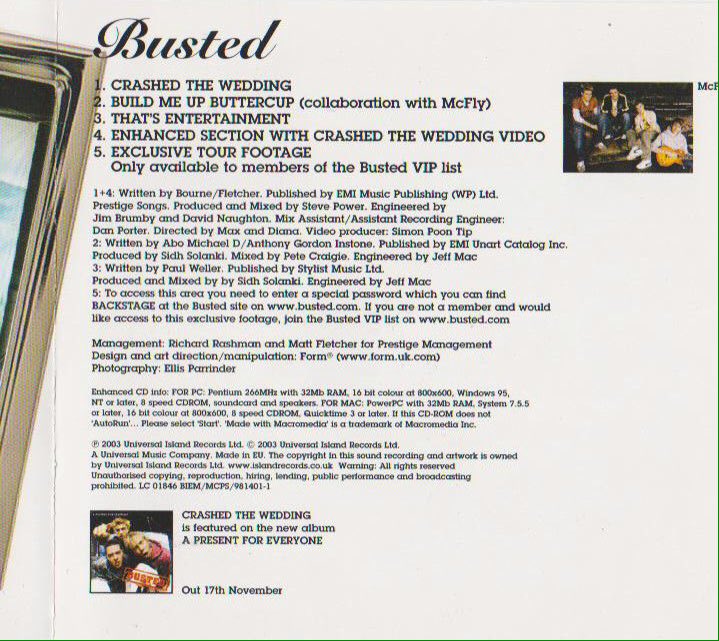 McFlyHistory's tweet image. 12 years ago today, Busted released "Crashed The Wedding", which featured the first McFly and Busted collaboration.