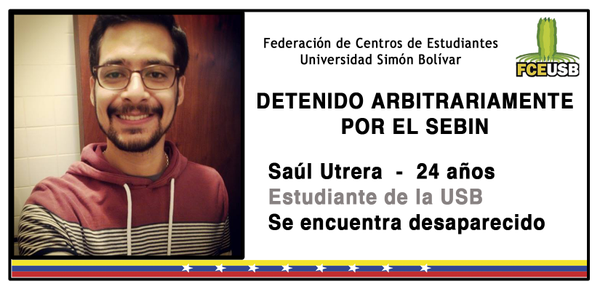 CaraotaDigital's tweet photo. Estudiante de la USB detenido por el Sebin se encuentra incomunicado desde el viernes https://t.co/FhOrwVE8Bp https://t.co/EcqOvVy88Y