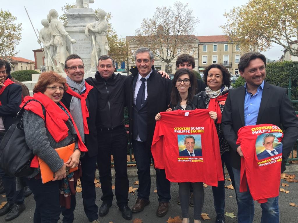 RabassaLaura's tweet photo. La délégation catalane retrouve les co-listiers @citoyenduMidi à Carmaux sous le regard bienveillant de Jaurès https://t.co/T9onjFhByh