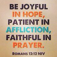 SOEKC1's tweet photo. "Rejoice in help, be patient in tribulation, be constant in prayer," Romans 12:12 (ESV). #FallPrayerCampaign https://t.co/LqTKypUj2d