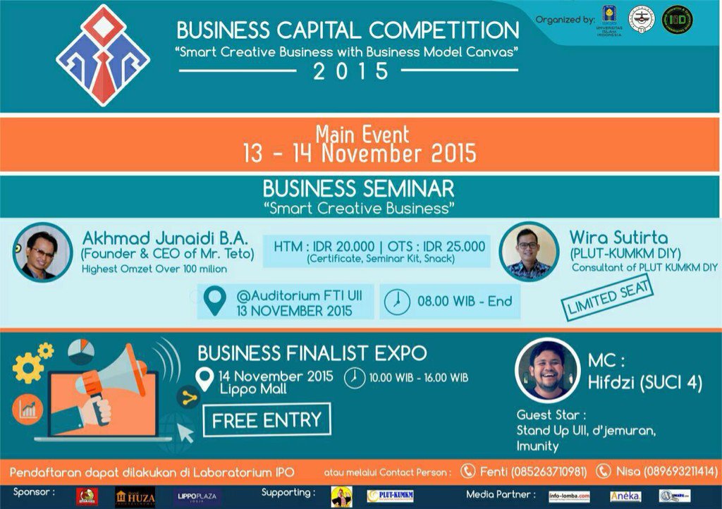 Untuk info lebih jelasnya cek foto dibawah ini ya, gunakan waktumu untuk hal" positif salah satunya ikut seminar :)