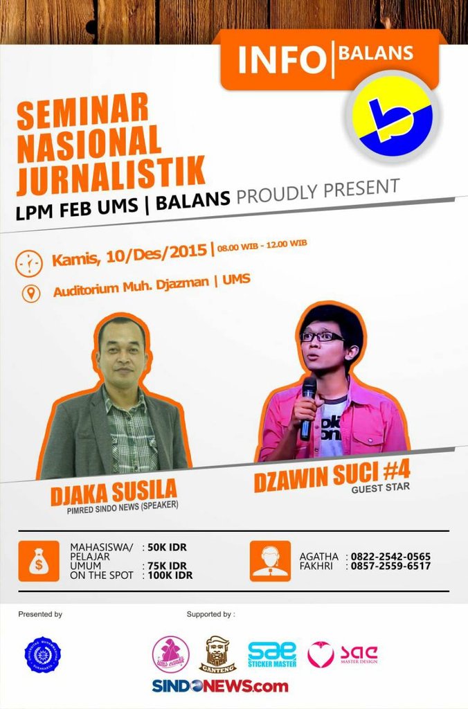 Ayo kawan kaula muda, ikuti seminar LPM BALANS