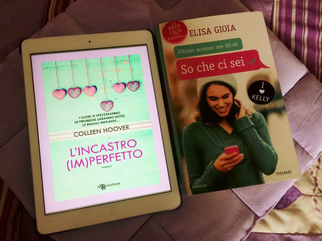 marianna_lla's tweet photo. Letture fantastiche! @elisagioia #sochecisei #teamkelly #ColleenHoover #lincastroimperfetto https://t.co/yeFebZJXcJ