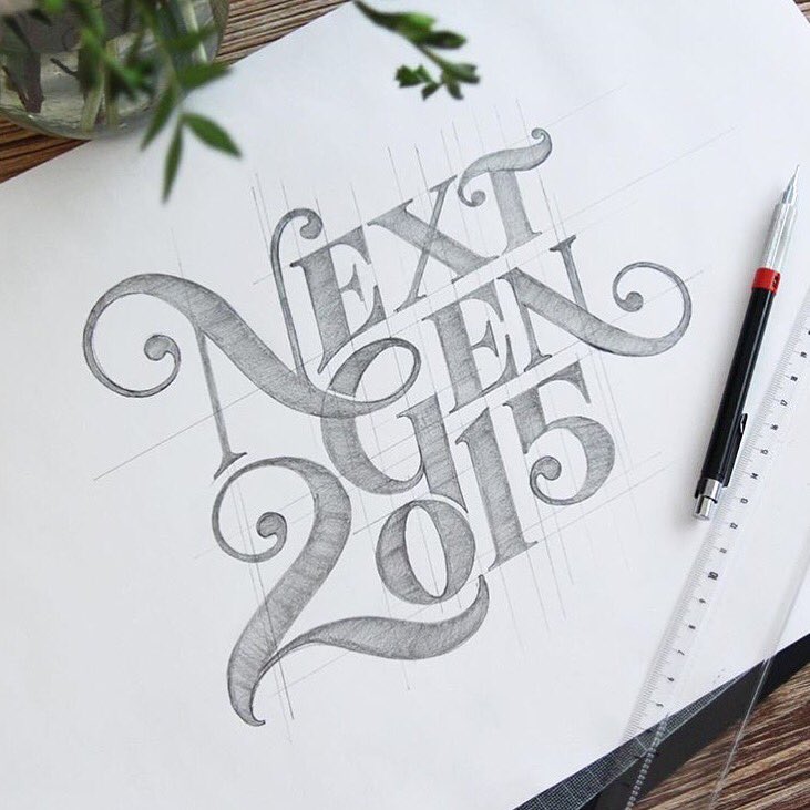 Handsome_Frank's tweet photo. ...and here's that @TyrsaMisu hand rendered type from @THR's Star Wars cover in pencil #nextgen2015 #TheForceAwakens https://t.co/3DnCLL8Slt
