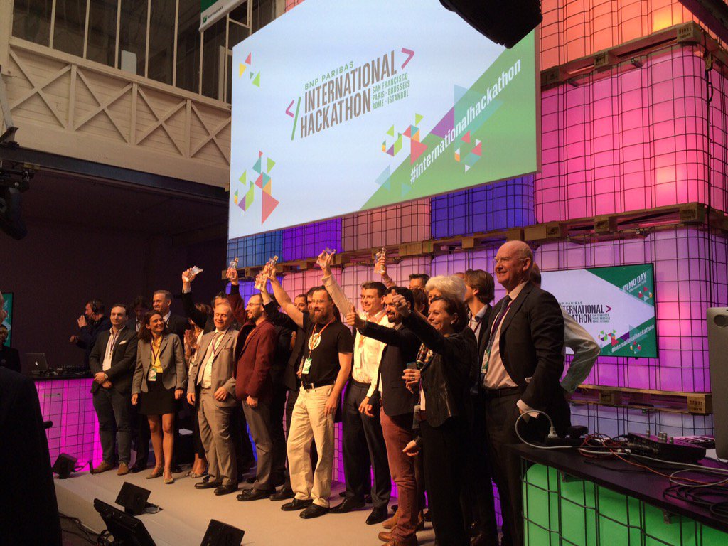 BNPP_PF's tweet image. #InternationaHackathon Awards ceremony
