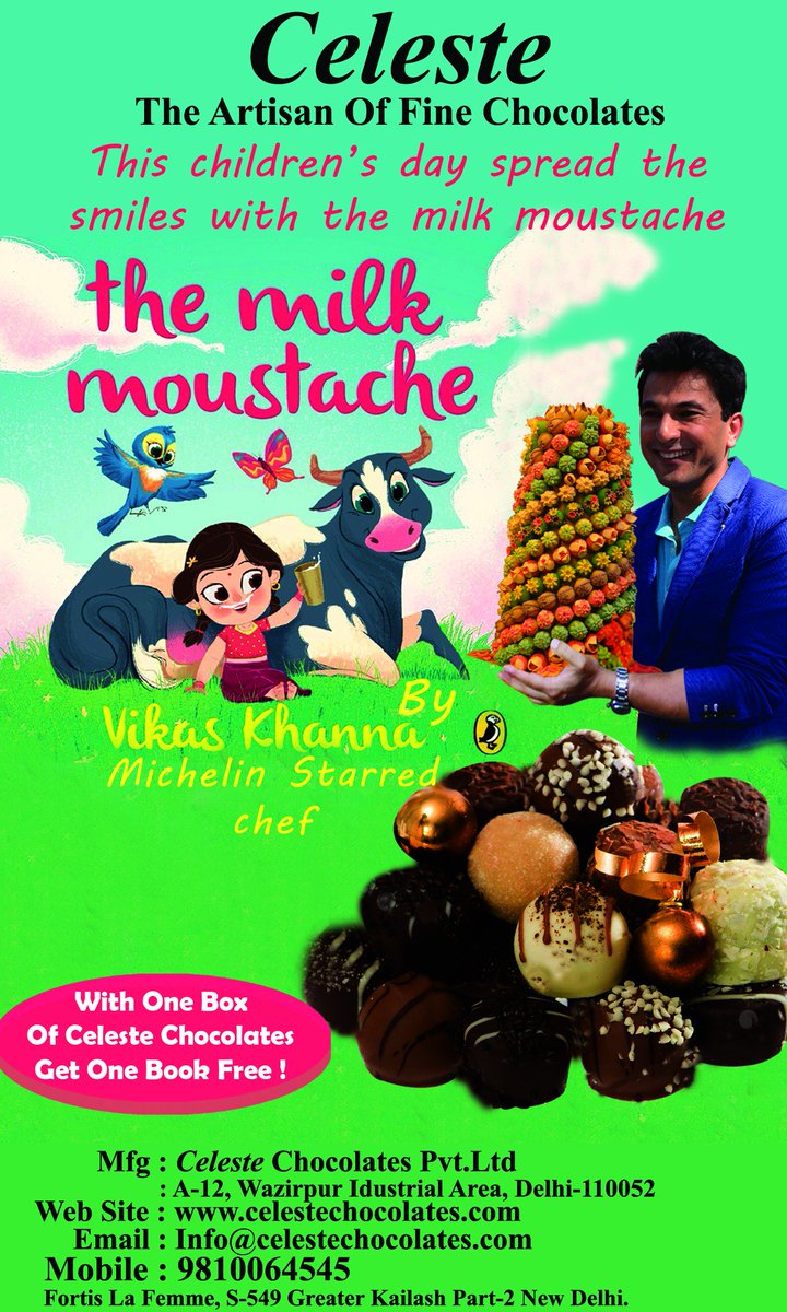nidhibhageria's tweet photo. #celestechocolates #delight #smile #children #happiness #story #freebooks #milkmoustache @TheVikasKhanna @Team_Vikas https://t.co/ErbQBIqRNZ